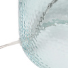 Lalia Home Clear Blue Hammered Glass Jar Table Lamp with White Linen Shade LHT-5014-CB